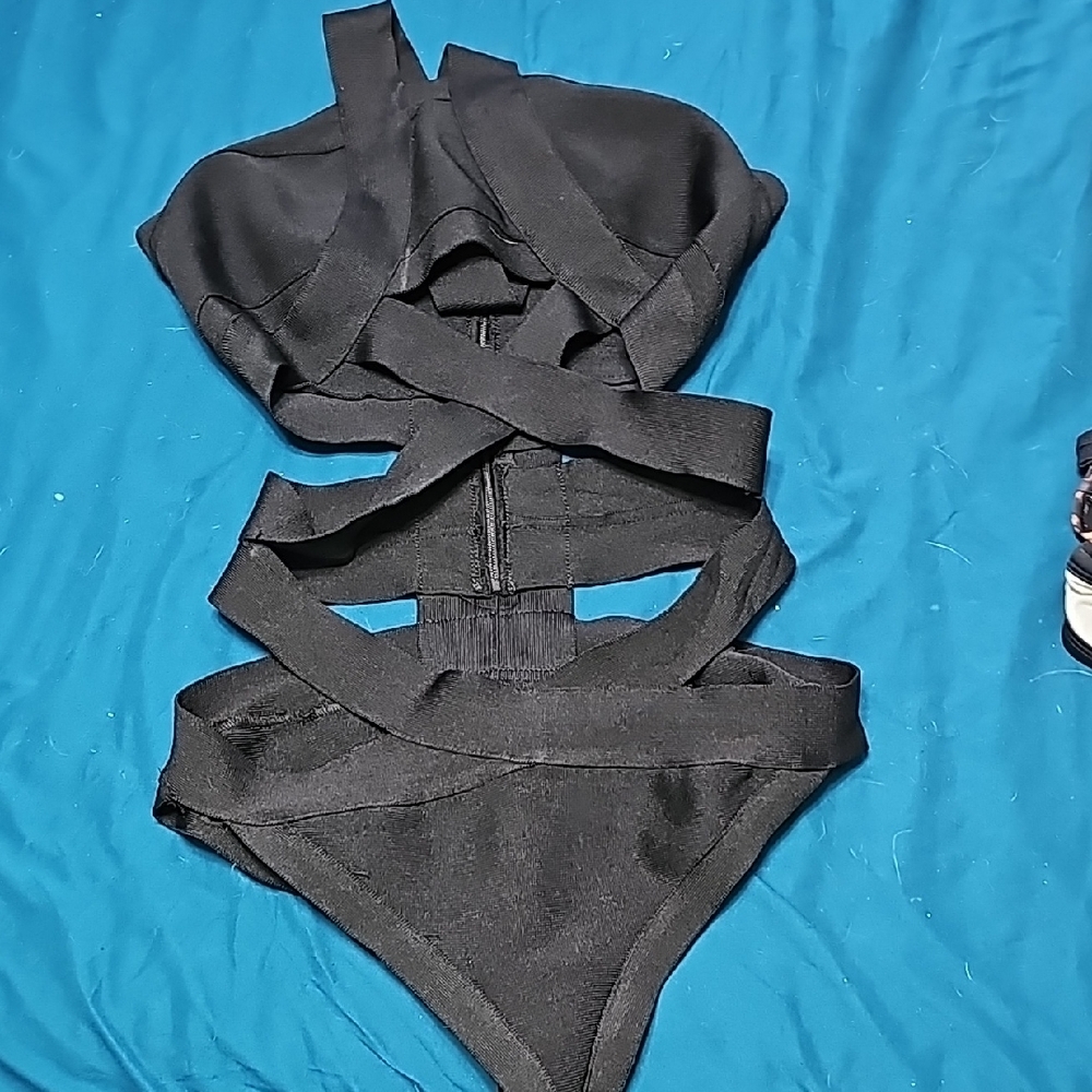 Black Strappy Swimsuit